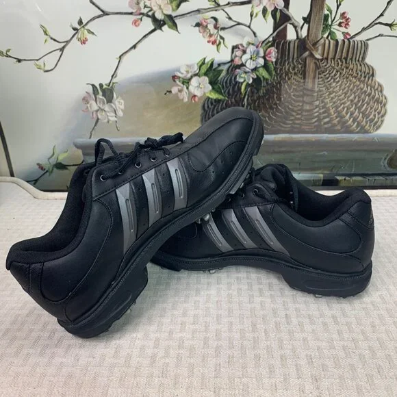 Adidas D 3000 Mens Size 9.5 Black Golf Shoes soft spike Z-Traxion AdiWEAR - Picture 8 of 9